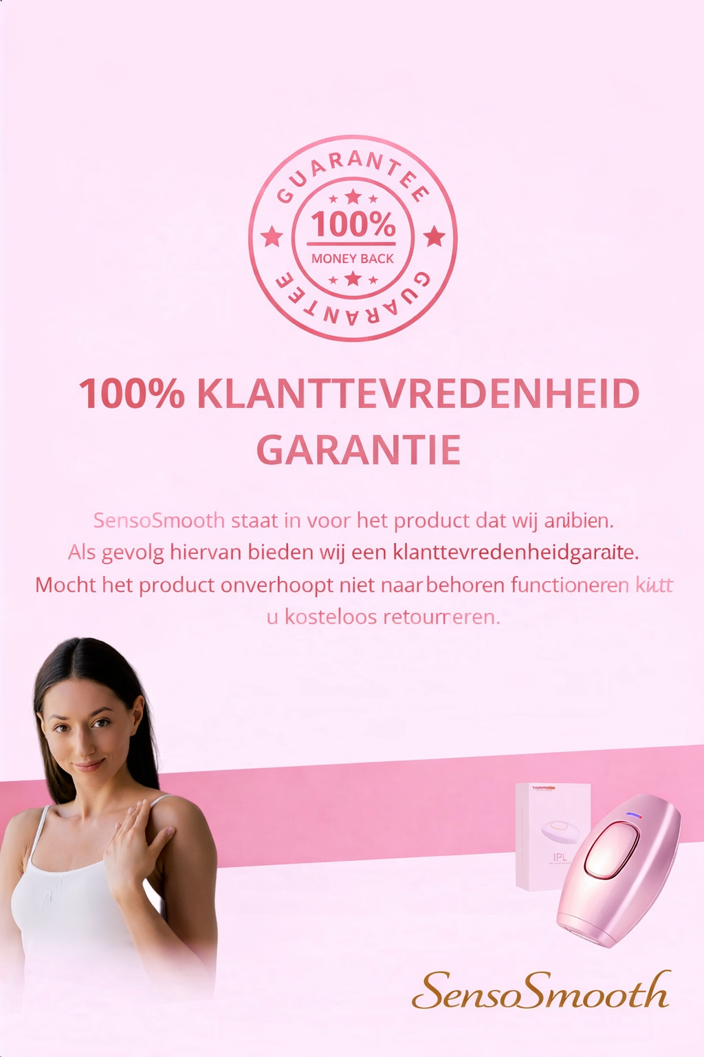 SensoSmooth™ IPL Laserontharingsapparaat voor Thuisgebruik